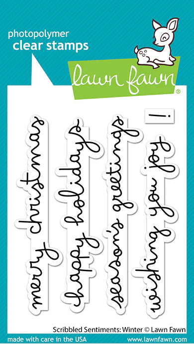 Stamps: Lawn Fawn-Scribbled Sentiments-Winter