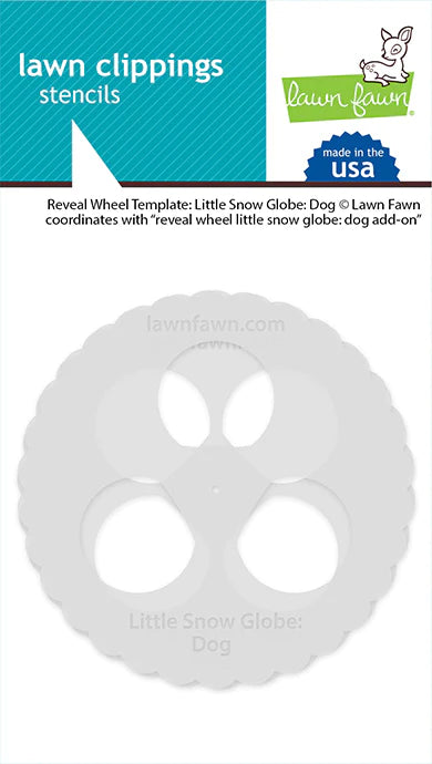 Stencils: Lawn Fawn-Reveal Wheel Templates: Little Snow Globe: Dog