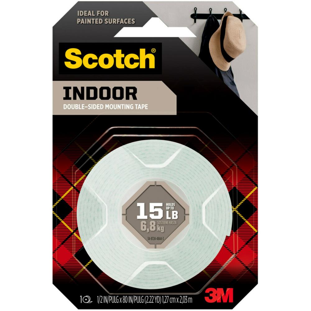 Adhesives: Scotch Foam Mounting Tape- 1/2