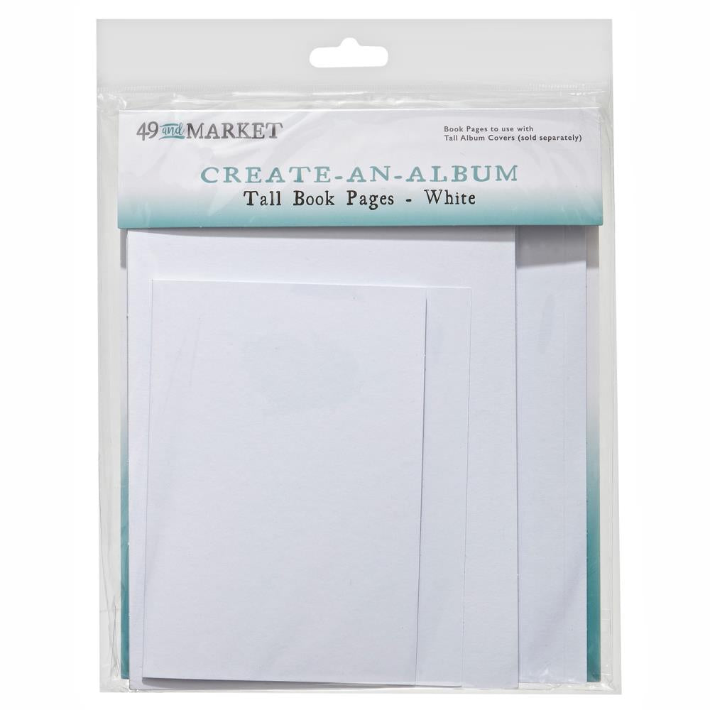 Scrapbooking: 49 And Market Create-An-Album Tall Book Pages-White