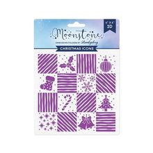 Load image into Gallery viewer, Embossing Folders: Hunkydory Crafts-Moonstone Embossing Folders - Christmas Icons
