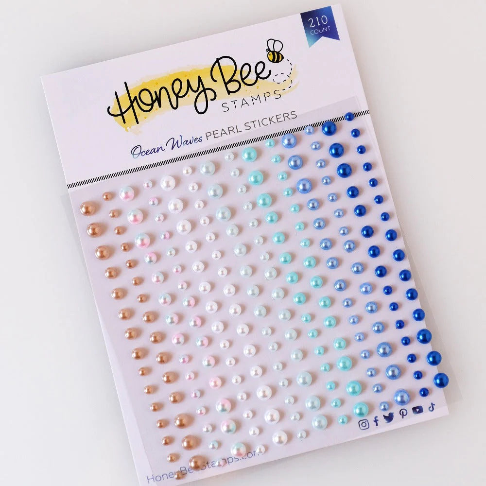 Embellishments: Honey Bee Stamps-Ocean Waves Pearl Stickers