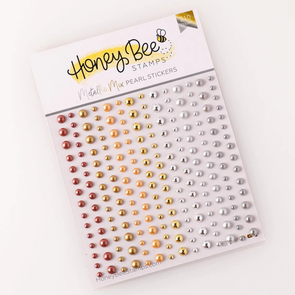 Embellishments: Honey Bee Stamps-Metallic Mix Pearl Stickers