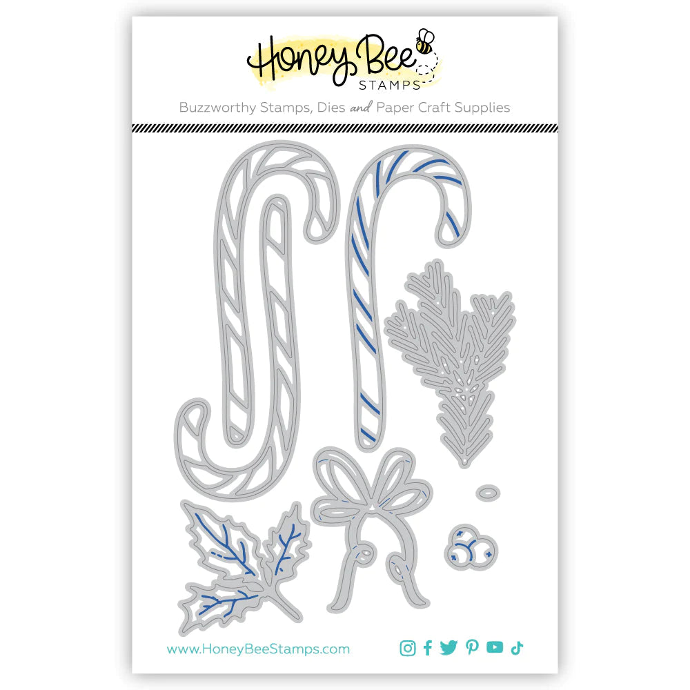 Dies: Honey Bee Stamps-Lovely Layers: Candy Cane