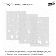 Load image into Gallery viewer, Coloring Stencils: Lawn Fawn-cozy dogs coloring stencils
