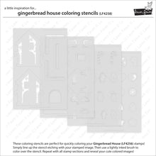 Load image into Gallery viewer, Coloring Stencils: Lawn Fawn-gingerbread house coloring stencils
