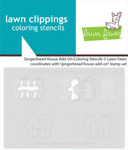 Load image into Gallery viewer, Coloring Stencils: Lawn Fawn-gingerbread house add-on coloring stencils
