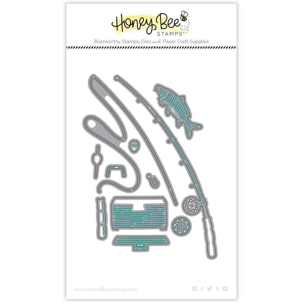 Dies: Honey Bee Stamps-Lovely Layers: Rod & Reel