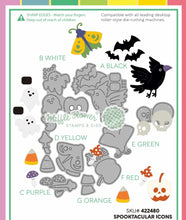 Load image into Gallery viewer, Dies: Waffle Flower-Postage Collage Spooktacular Icons Die
