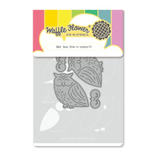 Load image into Gallery viewer, Die and Stencil Combo: Waffle Flower-Owl Duo Die-n-Stencil
