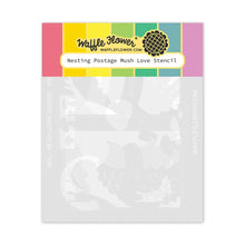 Load image into Gallery viewer, Stencils: Waffle Flower-Nesting Postage Collage Mush Love Stencil
