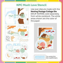 Load image into Gallery viewer, Stencils: Waffle Flower-Nesting Postage Collage Mush Love Stencil
