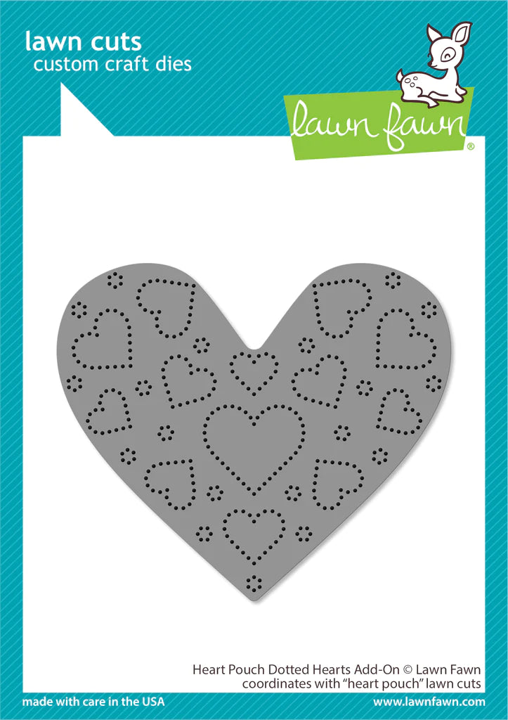 Dies: Lawn Fawn-Heart Pouch Dotted Hearts Add-On