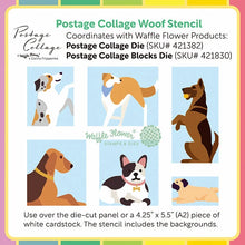 Load image into Gallery viewer, Stencils: Waffle Flower-Postage Collage Woof Stencil
