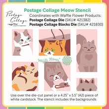 Load image into Gallery viewer, Stencils: Waffle Flower-Postage Collage Meow Stencil
