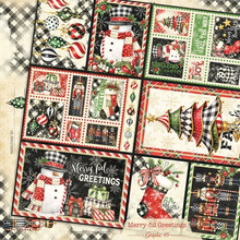 Load image into Gallery viewer, 12x12 Paper: Graphic 45-Merry-ful Greetings Journaling Cut-apart 12x12 Paper
