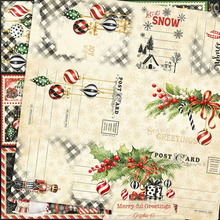 Load image into Gallery viewer, 12x12 Paper: Graphic 45-Merry-ful Greetings Journaling Cut-apart 12x12 Paper
