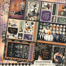 Load image into Gallery viewer, 12x12 Paper: Graphic 45-BOOtiful Greetings Journaling Cut-Apart 12x12 Paper
