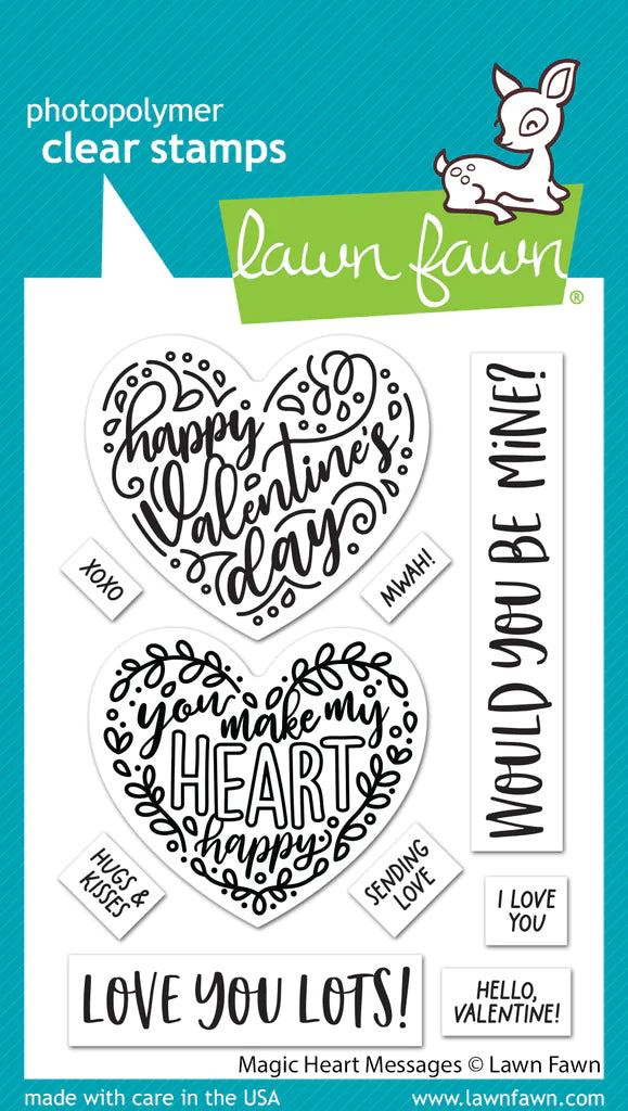 Stamps: Lawn Fawn-Magic Heart Messages