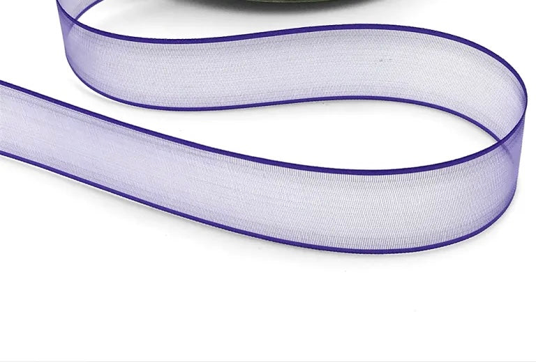 Ribbon: Purple 3/4” Sheer Ribbon-5 yards