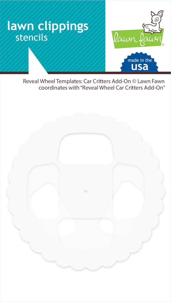 Stencils: Lawn Fawn-Reveal Wheel Templates: Car Critters Add-On