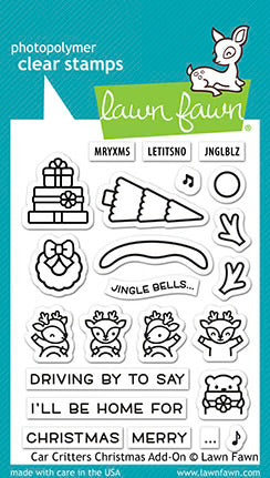 Stamps: Lawn Fawn-Car Critters Christmas Add-On