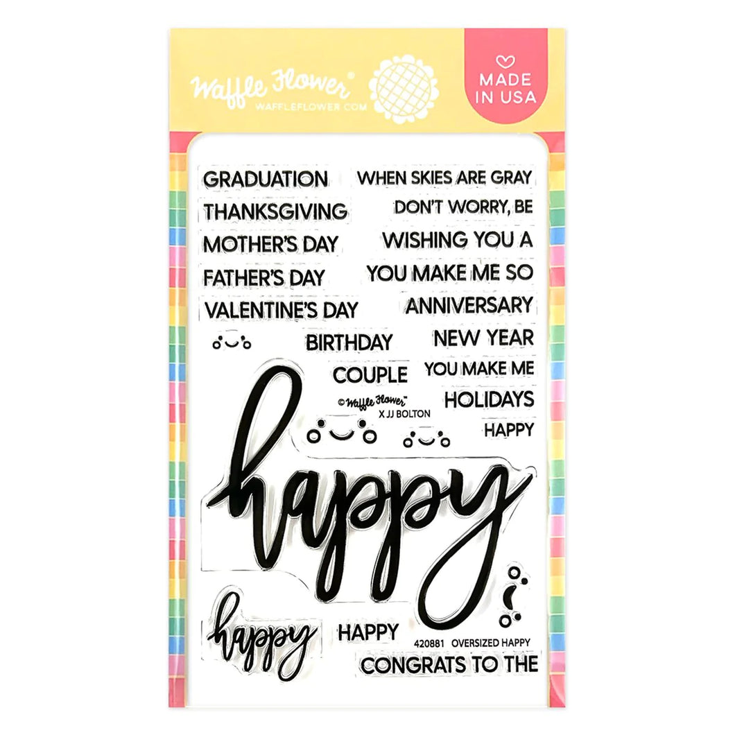 Stamps: Waffle Flower-Oversized Happy