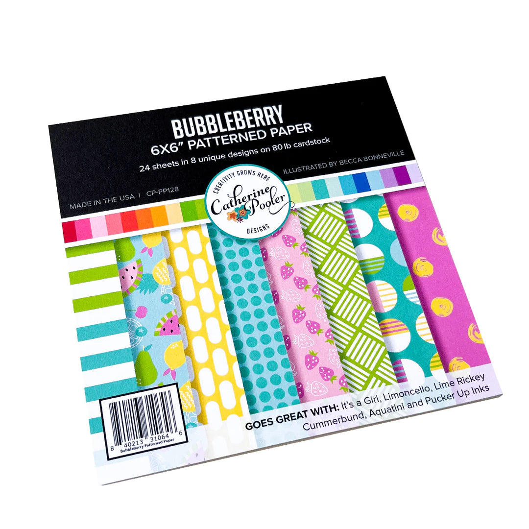 6x6 Paper: Catherine Pooler Designs-Bubbleberry – Purple Pinky Promises