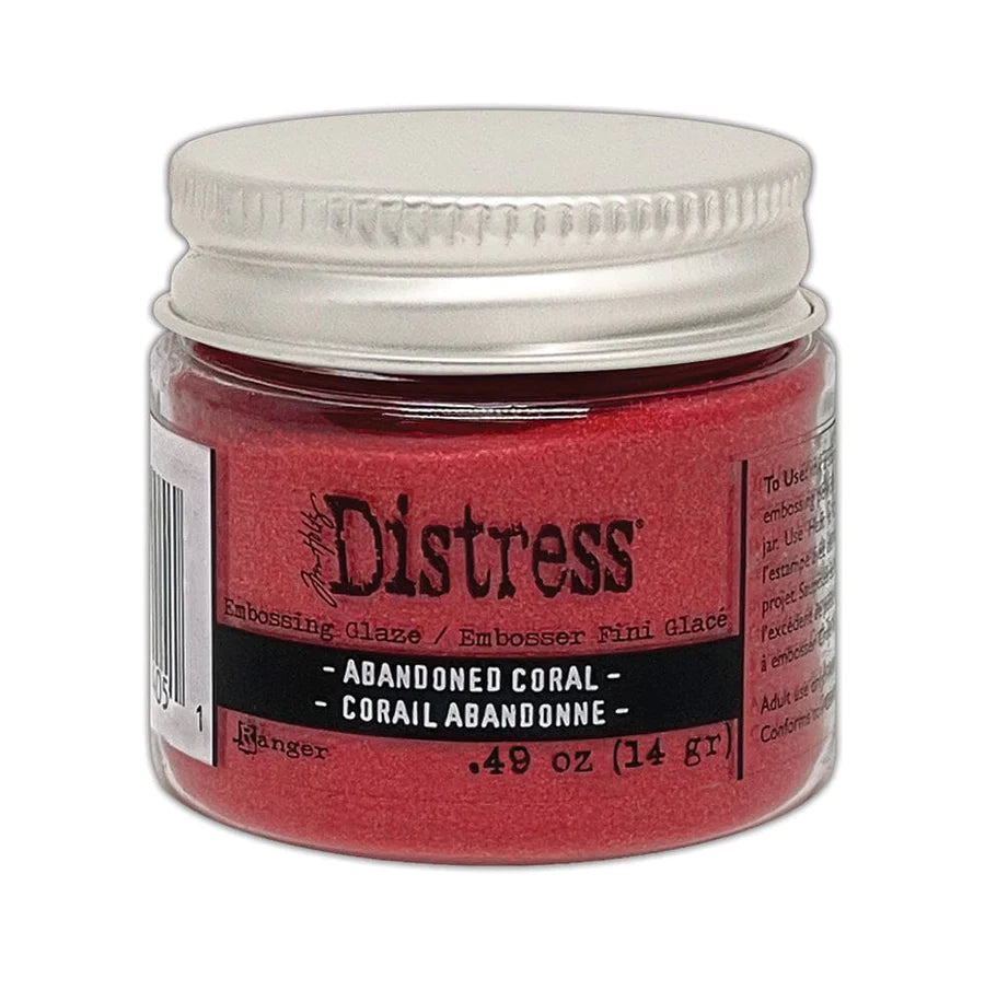 Embossing Powder: Tim Holtz Distress® Embossing Glaze-Abandoned Coral