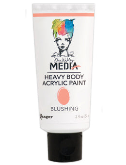 Embellishments: Dina Wakley Media Heavy Body Acrylic Paint-Blushing, 2oz tube