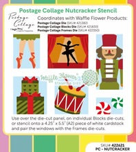 Load image into Gallery viewer, Stencils: Waffle Flower-Postage Collage Nutcracker Stencil
