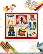 Load image into Gallery viewer, Stencils: Waffle Flower-Postage Collage Nutcracker Stencil
