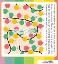 Load image into Gallery viewer, Stencils: Waffle Flower- Winter Lights Stencil
