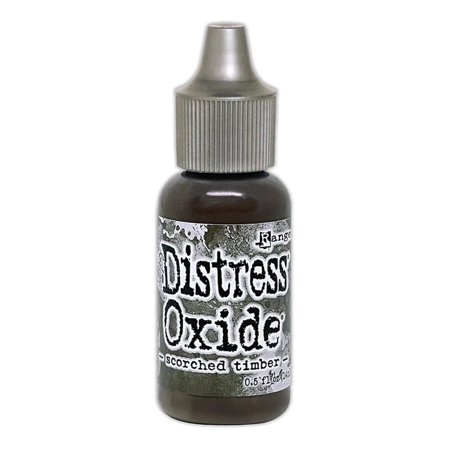 Ink: Tim Holtz Distress® Oxide® Ink Pad Re-Inker Scorched Timber 0.5oz