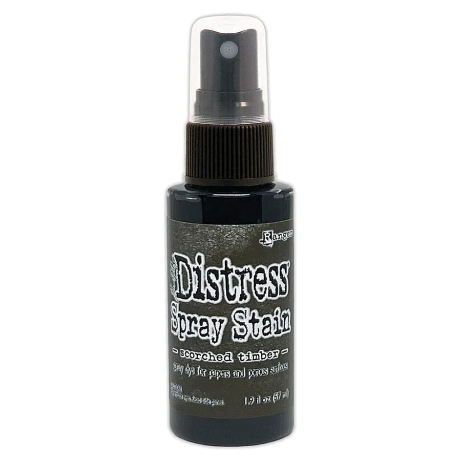 Mixed Media: Tim Holtz Distress® Spray Stain Scorched Timber, 2oz