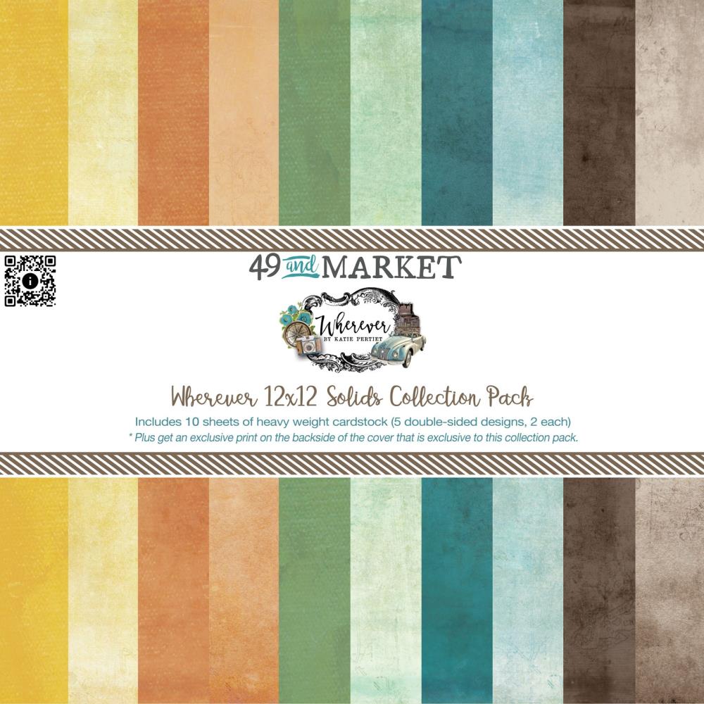 12x12 Paper: 49 And Market Collection Pack-Wherever Solids