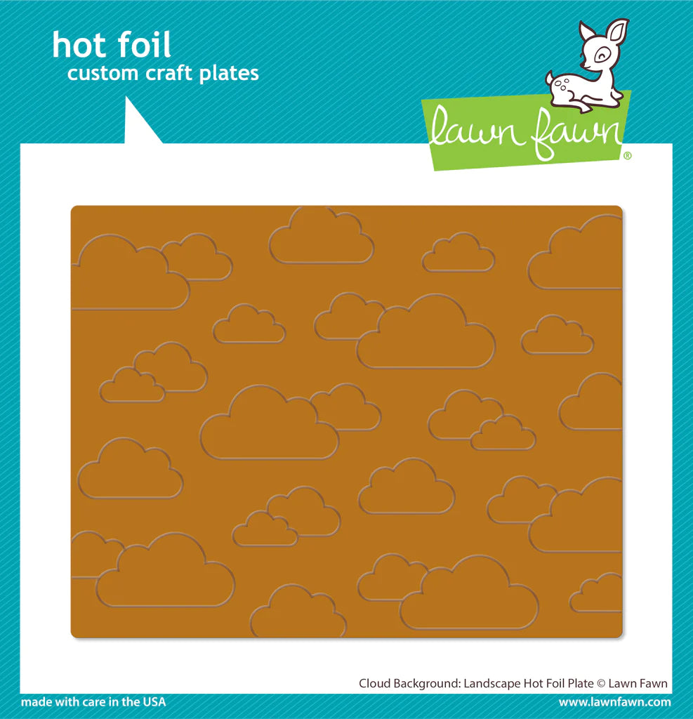 Hot Foil: Lawn Fawn-cloud background: landscape hot foil plate