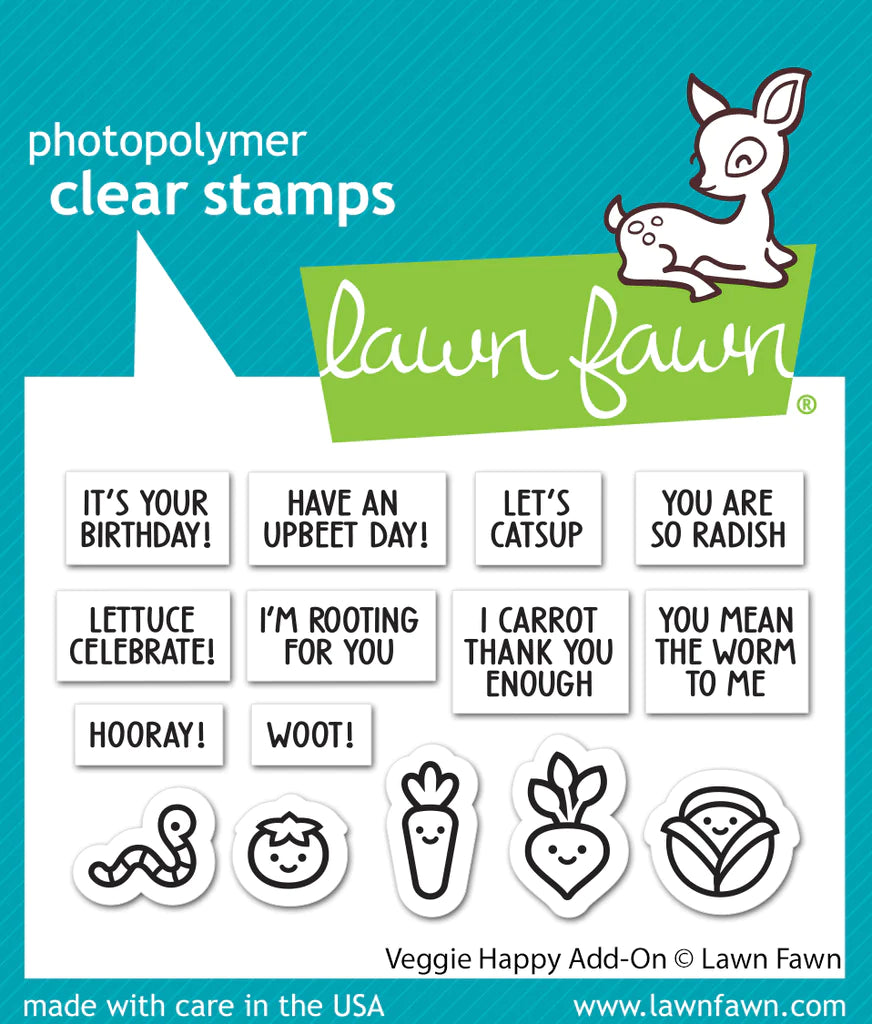 Stamps: Lawn Fawn-Veggie Happy Add-On