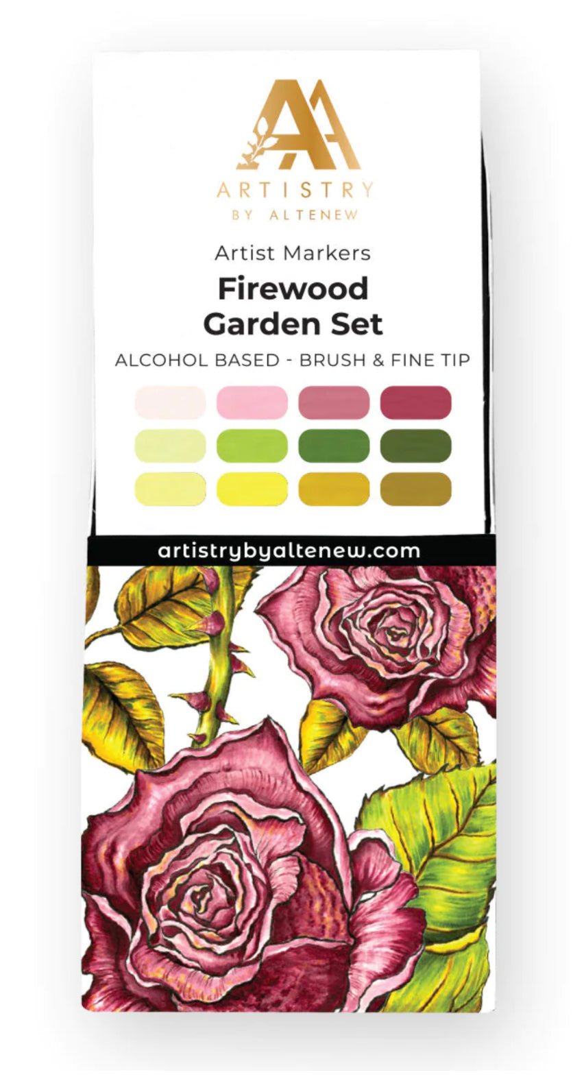 Coloring Tools: Altenew Artist Alcohol Markers-Firewood Garden(Set M)