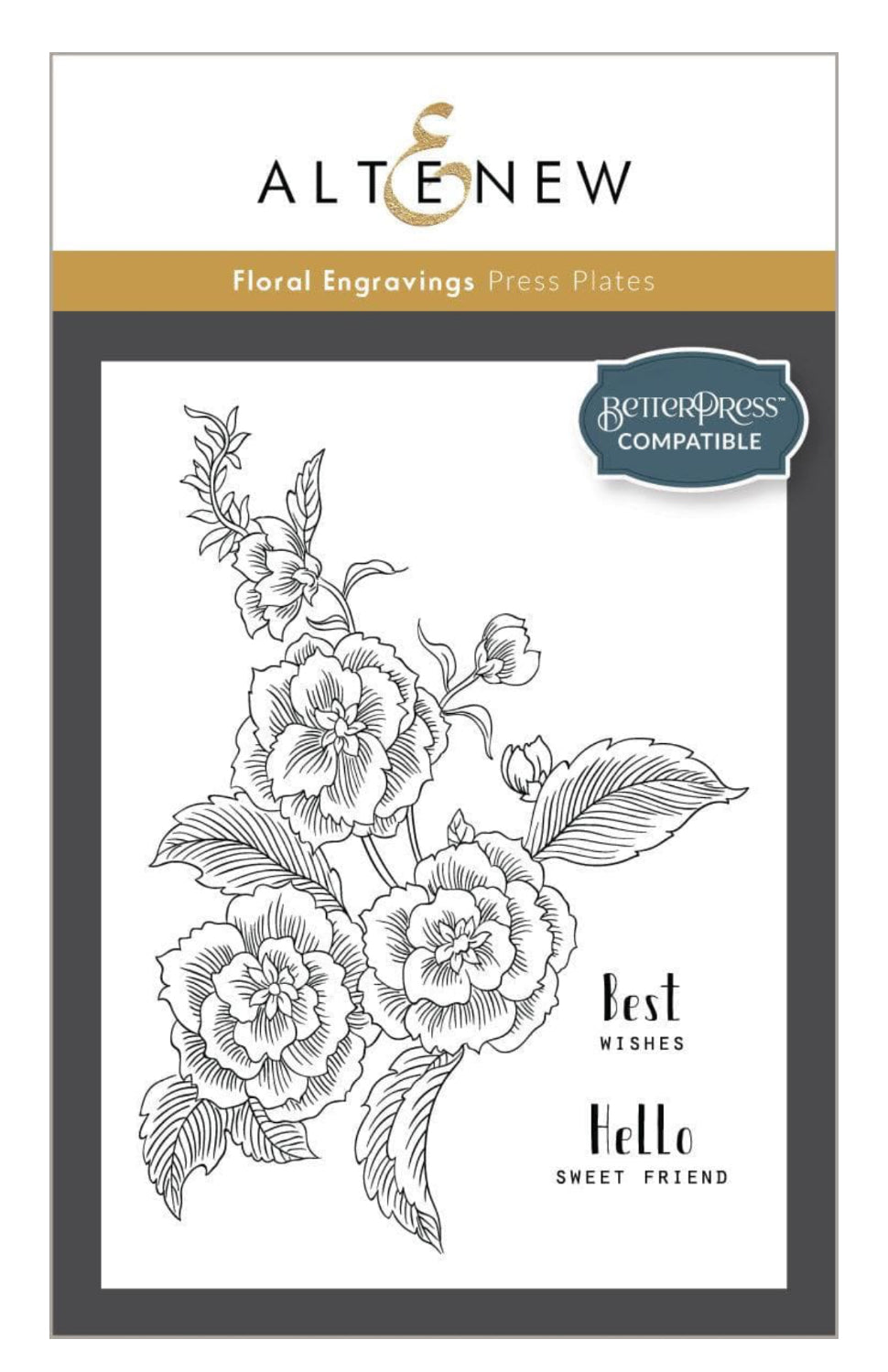 Better Press: Altenew-Floral Engravings Press Plates