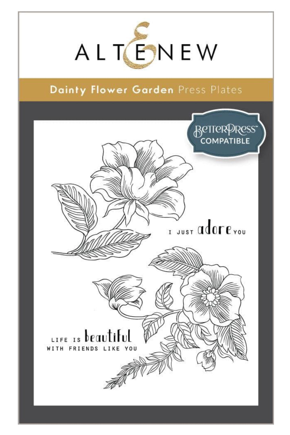 Better Press: Altenew-Dainty Flower Garden Press Plates
