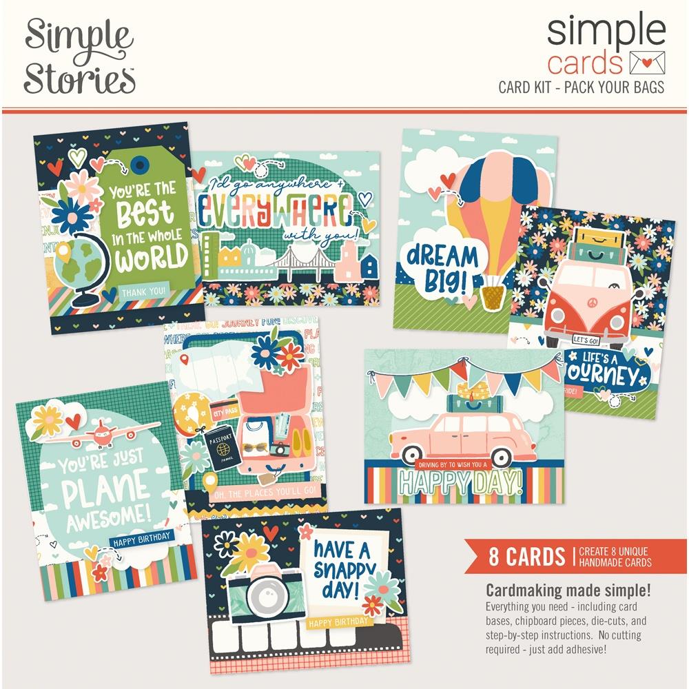 Card Kit: Simple Stories Simple Cards Card Kit-Pack Your Bags