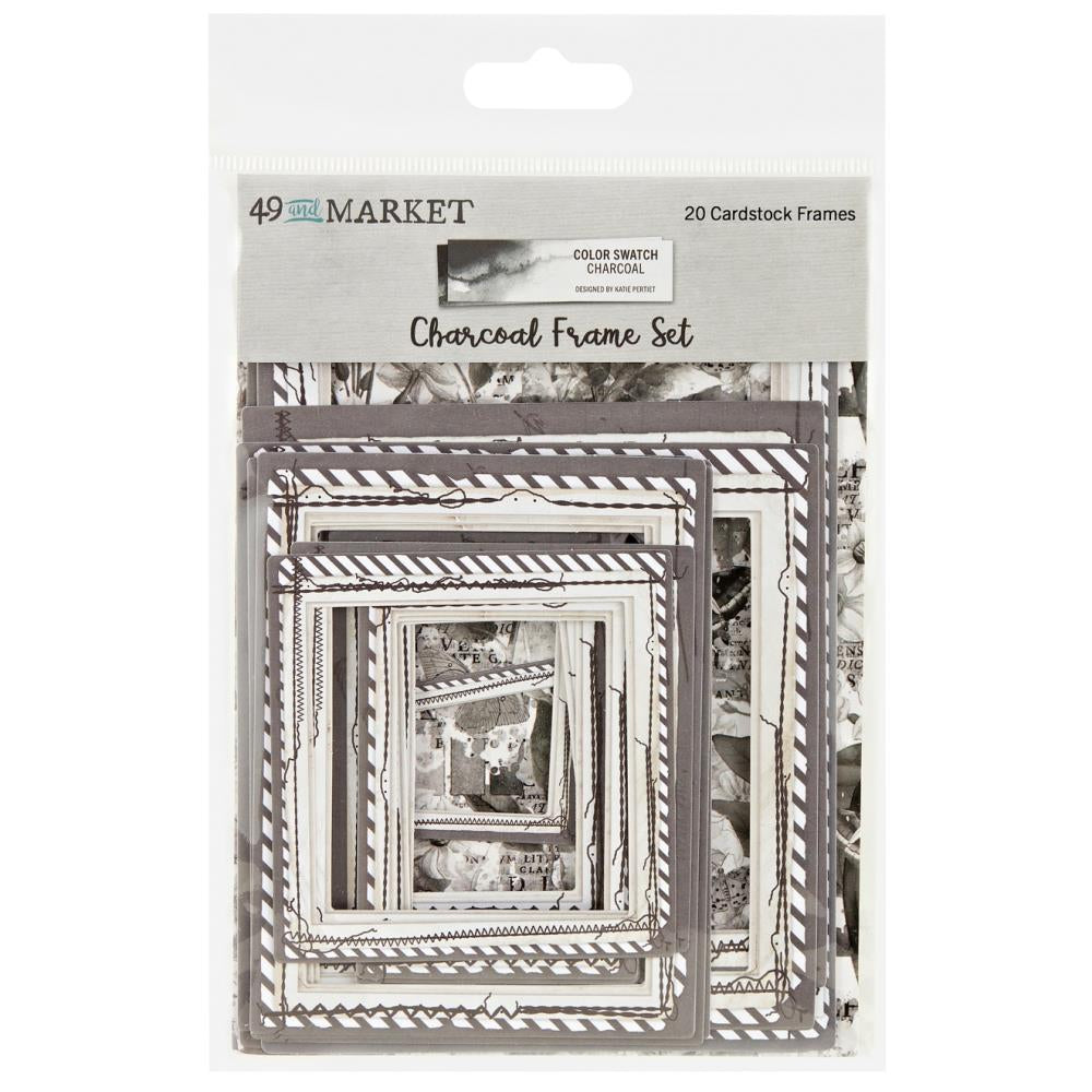 Embellishments: 49 and Market-Color Swatch: Charcoal Frame Set