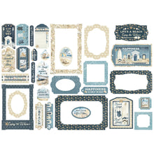 Load image into Gallery viewer, Embellishments: Graphic 45 Chipboard Tags and Frames Assortment-The Beach is Calling
