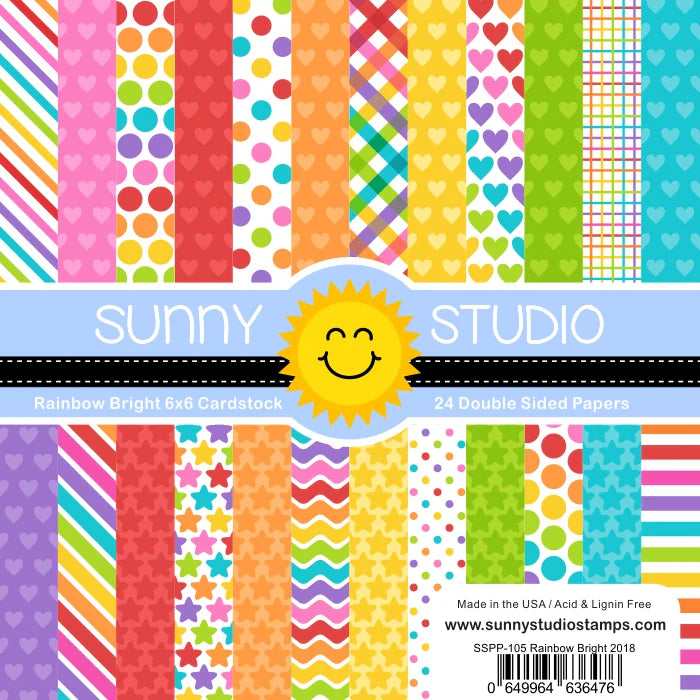 6x6 Paper: Sunny Studio-Rainbow Bright Paper Pack