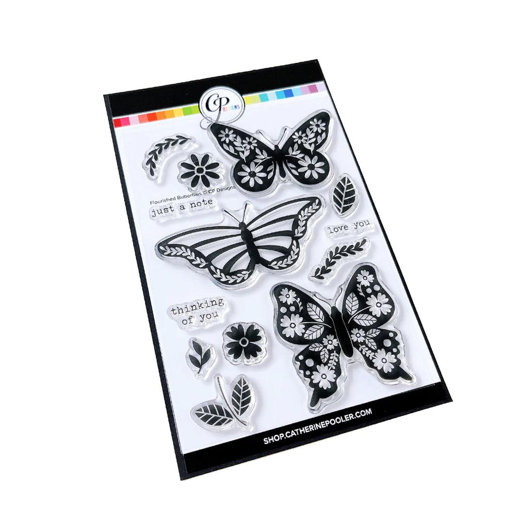 Stamps: Catherine Pooler Designs-Flourished Butterflies