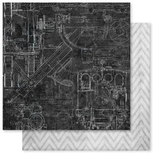 Load image into Gallery viewer, 12x12 Paper:  Paper Rose - Blueprints
