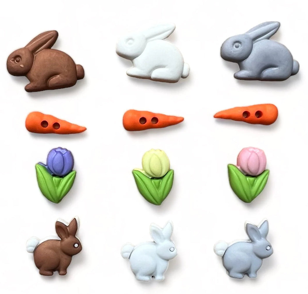 Embellishments: BUTTONS GALORE & MORE-Bunny Fun Buttons