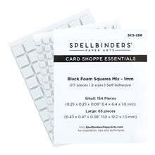 Load image into Gallery viewer, Adhesives: Spellbinders-BLACK FOAM ADHESIVE SQUARES MIX - 1MM
