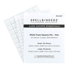 Load image into Gallery viewer, Adhesives: Spellbinders-WHITE FOAM ADHESIVE SQUARES MIX - 1MM
